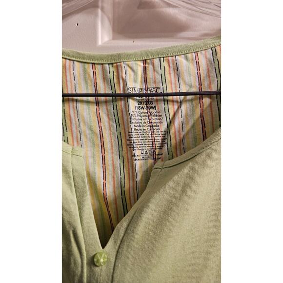 NWT Simply Basic 2 piece slseep set or pajamas Plus Size 2 X (18W -20W) - Picture 3 of 3